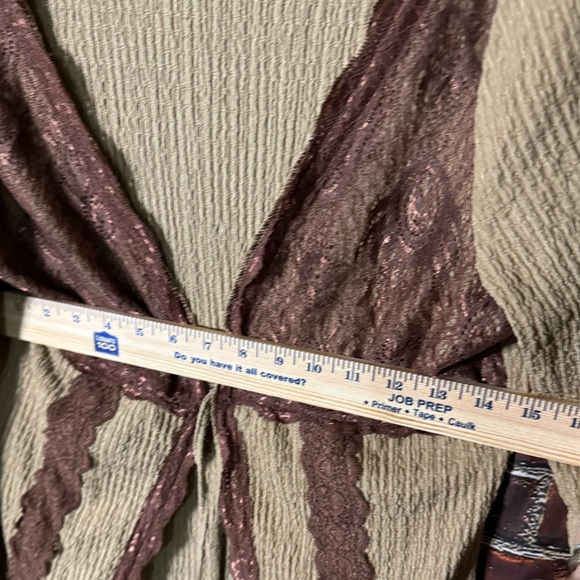 Tie Front Lace Detail Cardigan - Picture 3 of 5